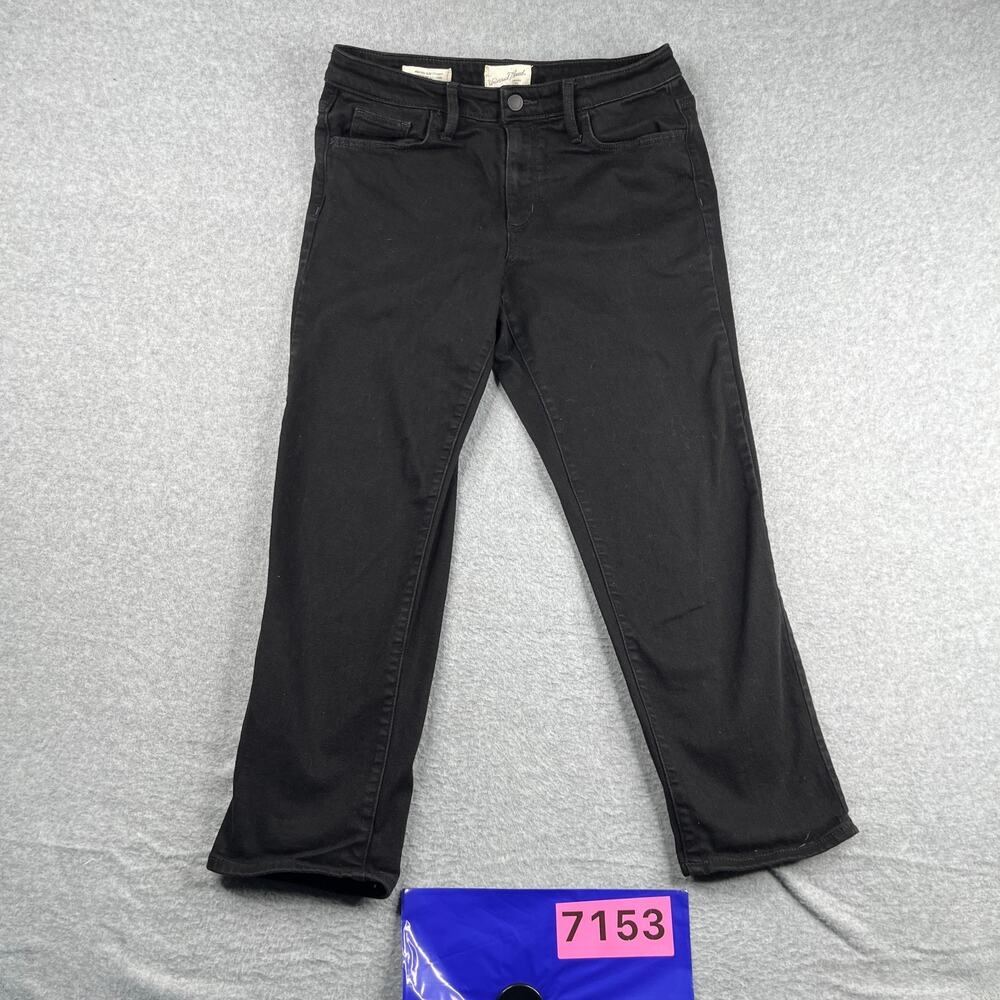 Universal Thread High Rise Denim Jeans Slim Straight Womens Size 28S Black
